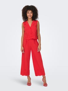 ONLY ONLROXANNE Regular Fit Kalhoty Culotte -High Risk Red - 15344875