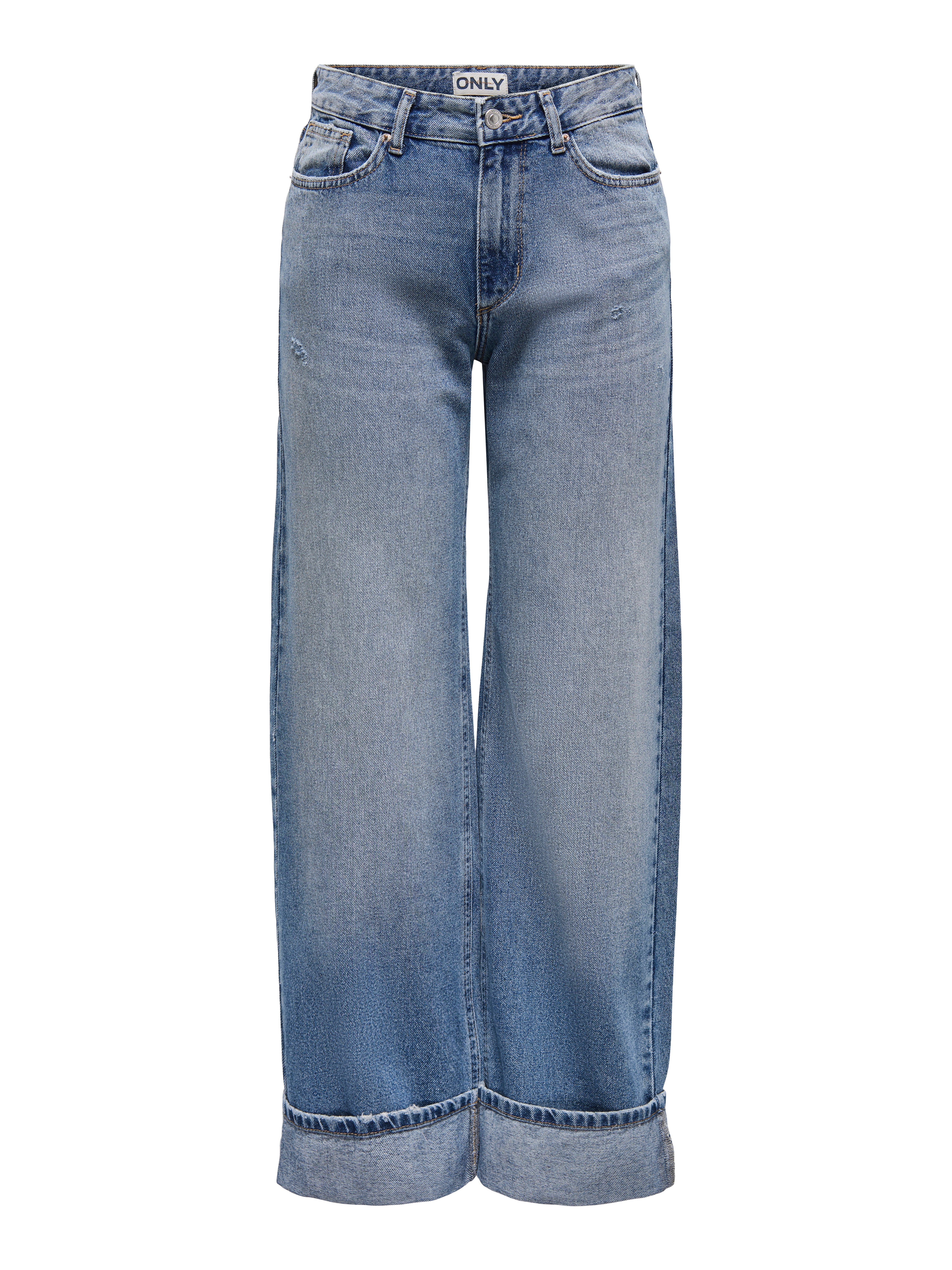 Thumbnail - Onlella Mittlere Taille Weiter Beinschnitt Jeans