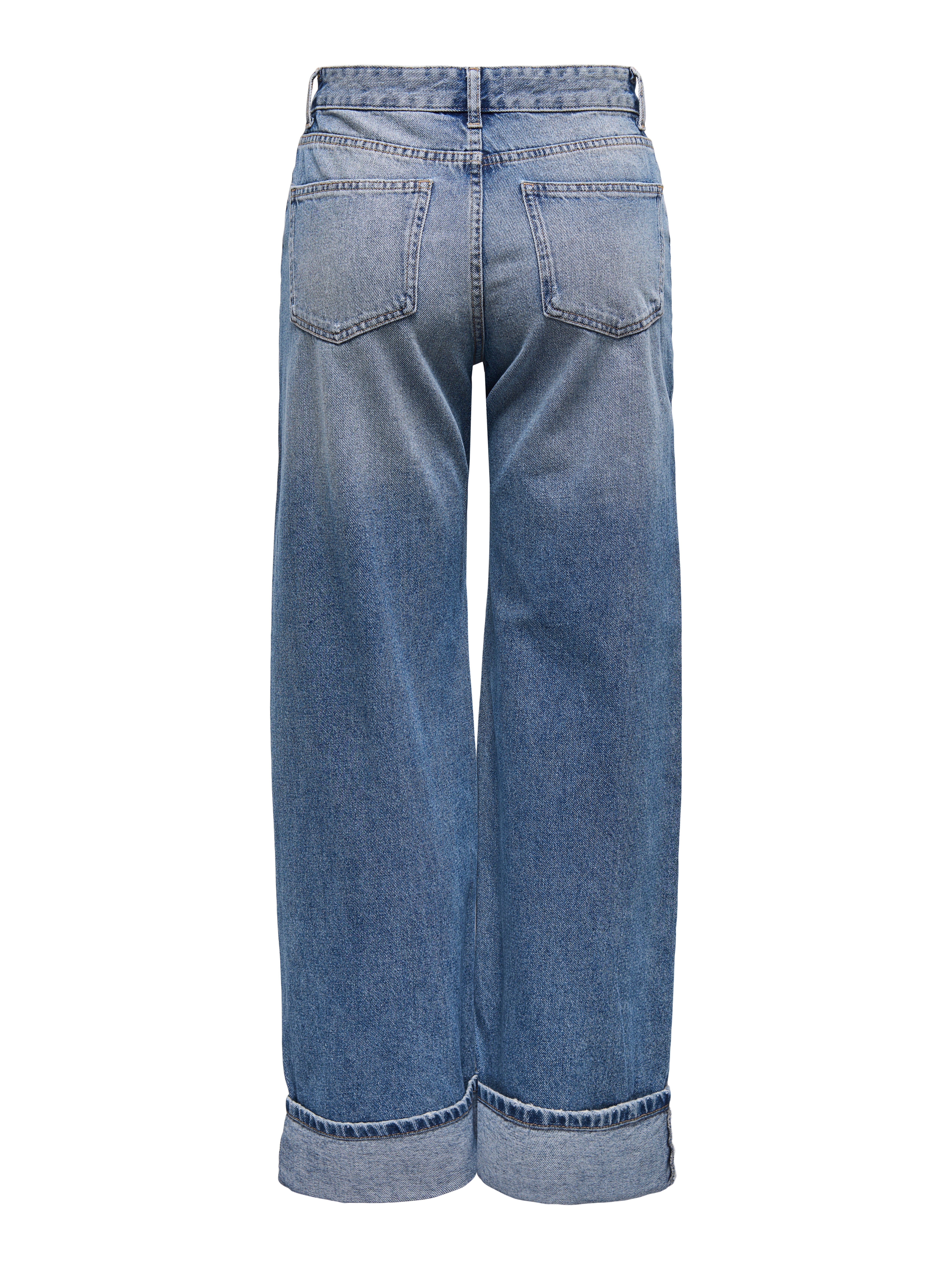 ONLELLA Mid waist Wide Leg Fit Jeans | Medium Blue | ONLY®