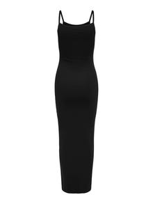 ONLY Slim Fit O-ringning Plus Justerbara remmar Lång klänning -Black - 15345170