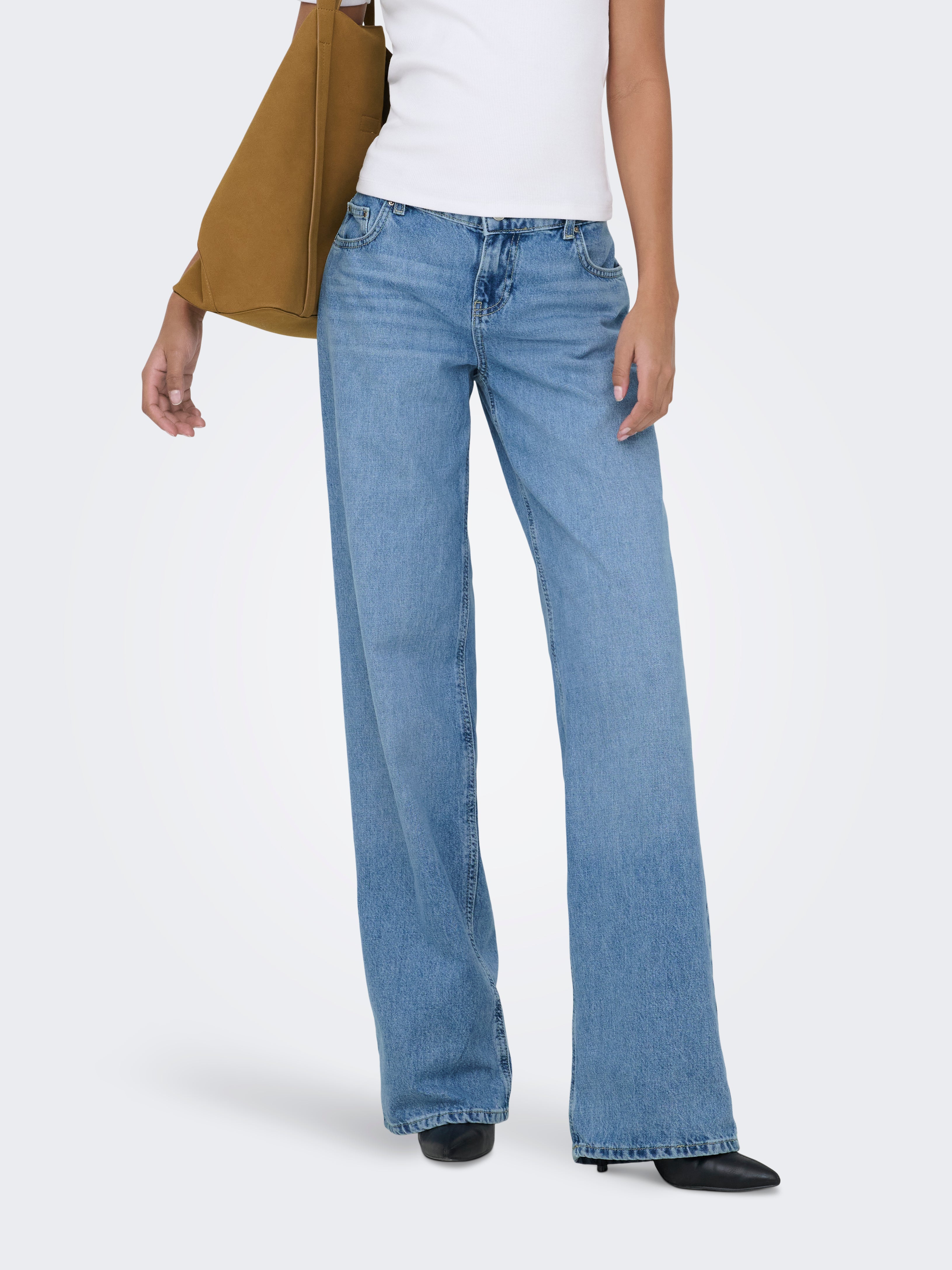 Thumbnail - Onlbrenda Niedrige Taille Gerade Geschnitten Jeans