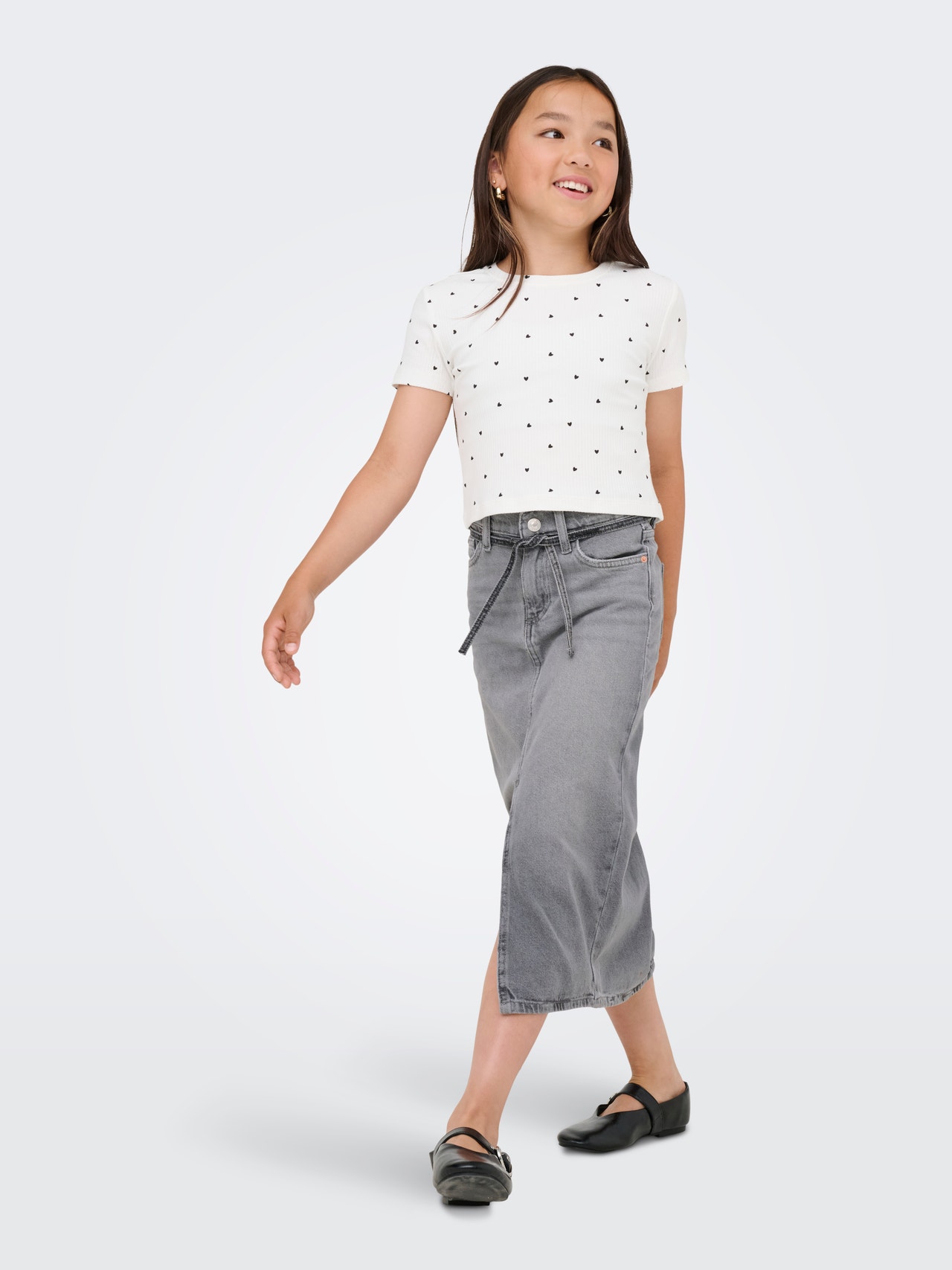 ONLY KOGGIANNA Denim Midirock -Medium Grey Denim - 15345523