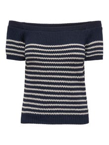 ONLY Knit Fit Off Shoulder Knit top -Sky Captain - 15345774