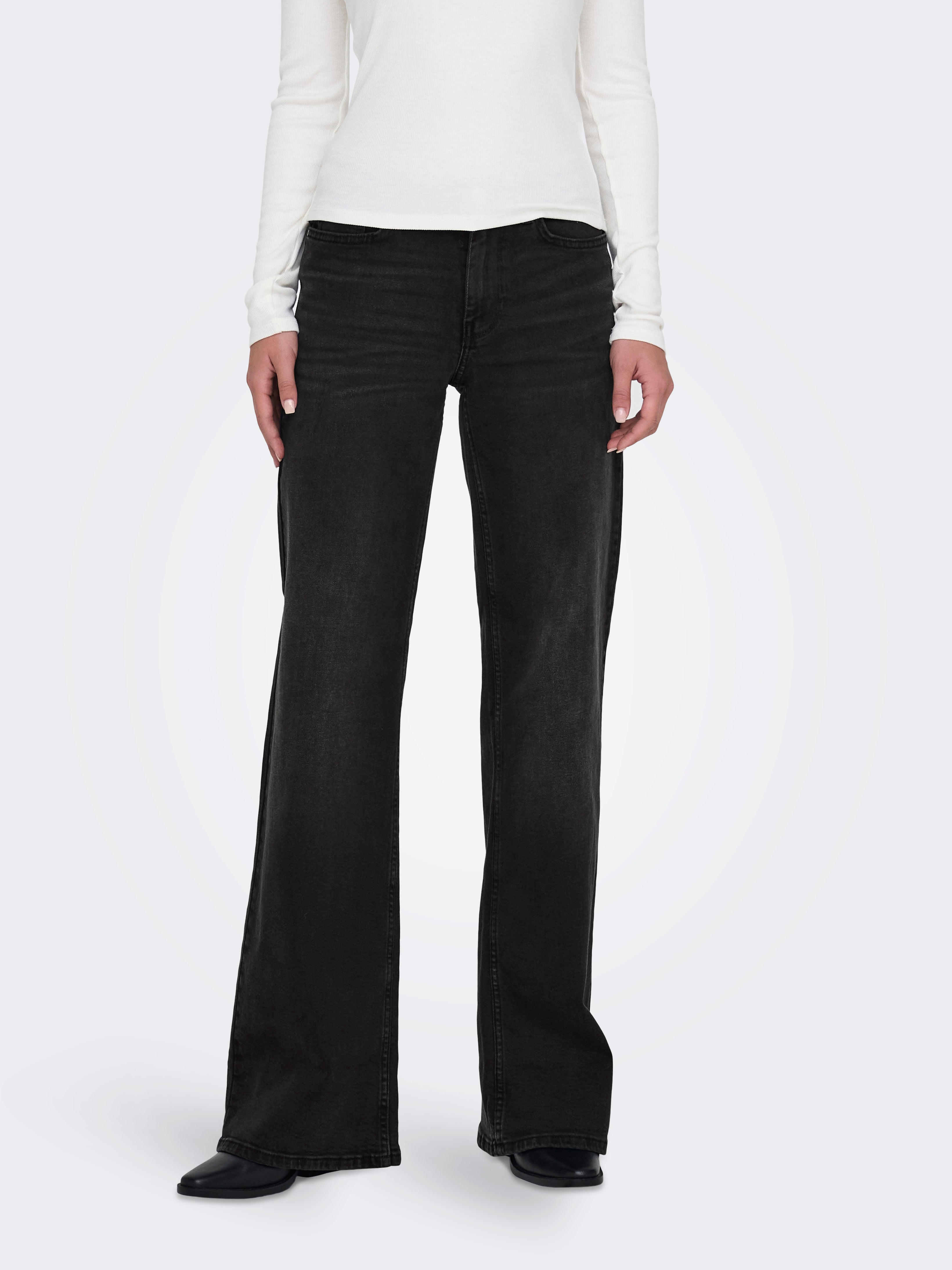 Onlchris Mittlere Taille Weiter Beinschnitt Jeans