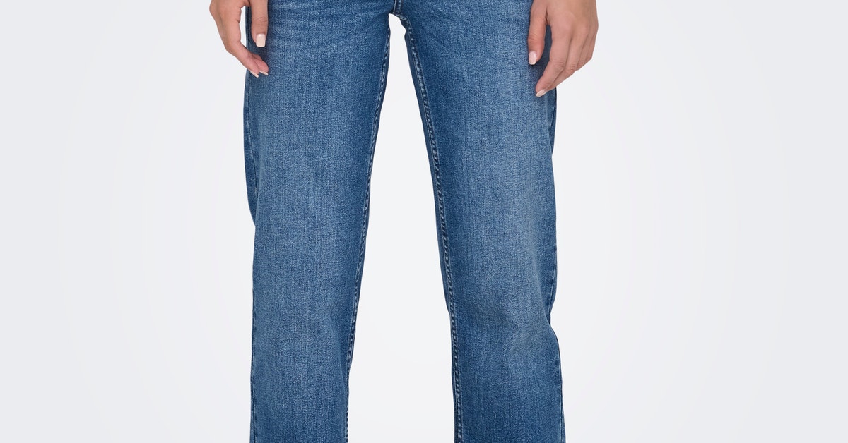 ONLY Onllopez Low Waist Straight DNM Tai435, Washed Black, 26W / 32L ONLY Onllopez Low Waist Straight DNM Tai435, Washed Black, 26W / 32L