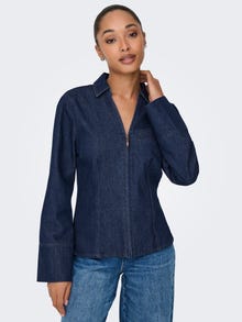 ONLY JDYSALLY Denim Shirt -Dark Blue Denim - 15346011