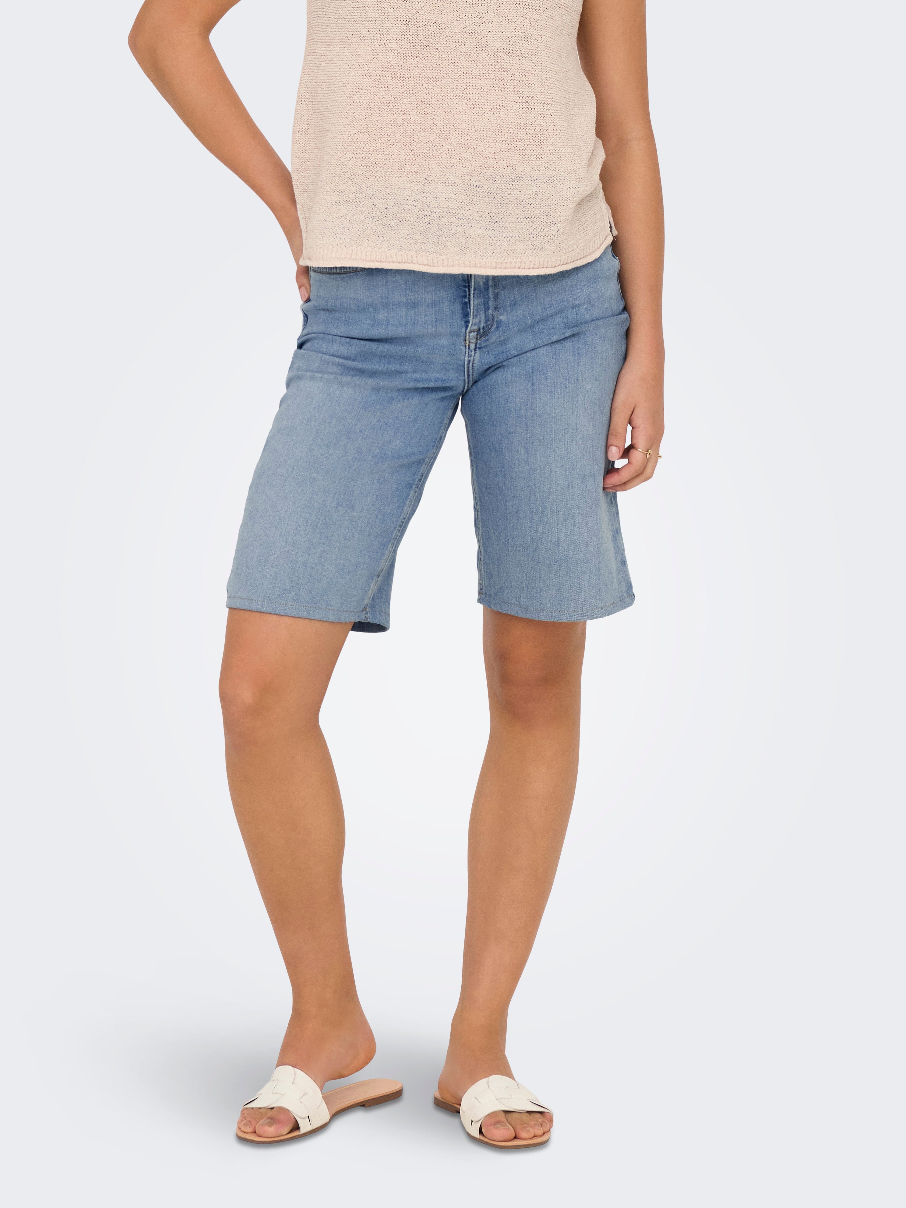 Thumbnail - Onlmadison Hohe Taille Normal Geschnitten Jeans-shorts