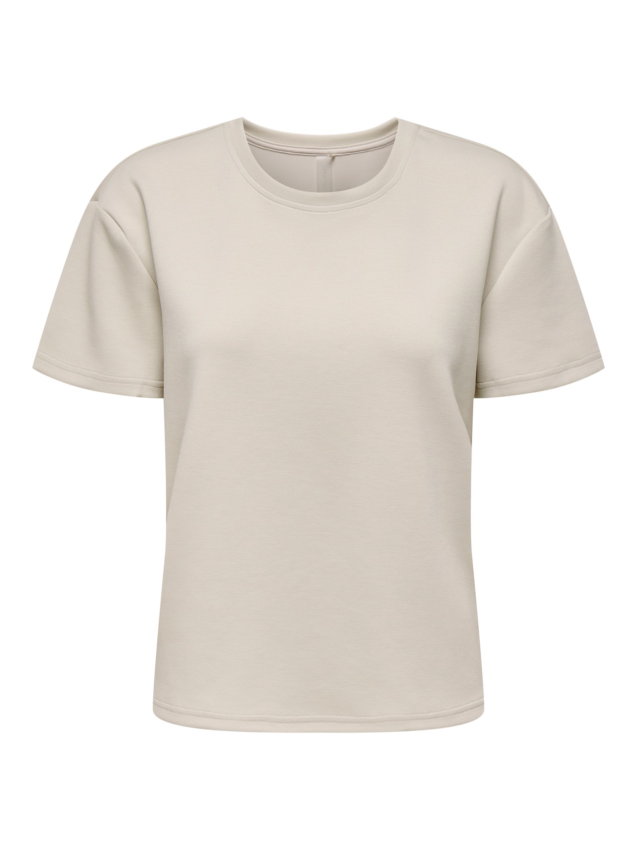 ONLY Ruumikas lõige Ümmargune kaelus T-särk -Pumice Stone - 15346233