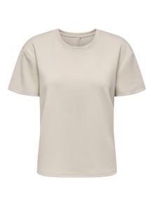 ONLY Ruumikas lõige Ümmargune kaelus T-särk -Pumice Stone - 15346233