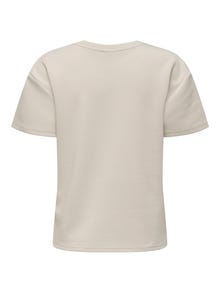 ONLY Ruumikas lõige Ümmargune kaelus T-särk -Pumice Stone - 15346233