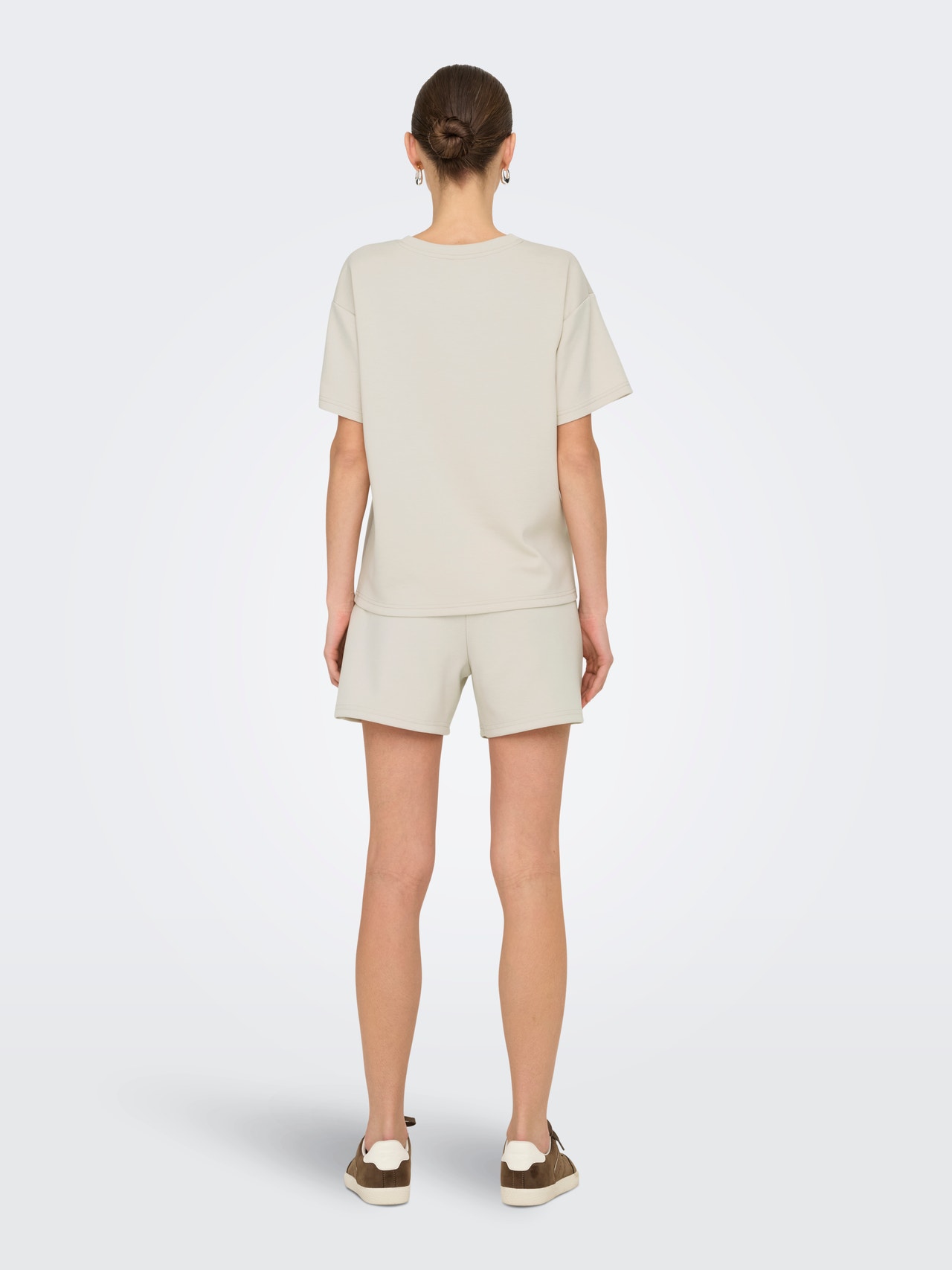 ONLY Ruumikas lõige Ümmargune kaelus T-särk -Pumice Stone - 15346233