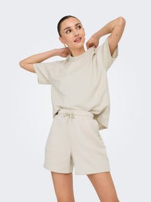 ONLY Ruumikas lõige Ümmargune kaelus T-särk -Pumice Stone - 15346233