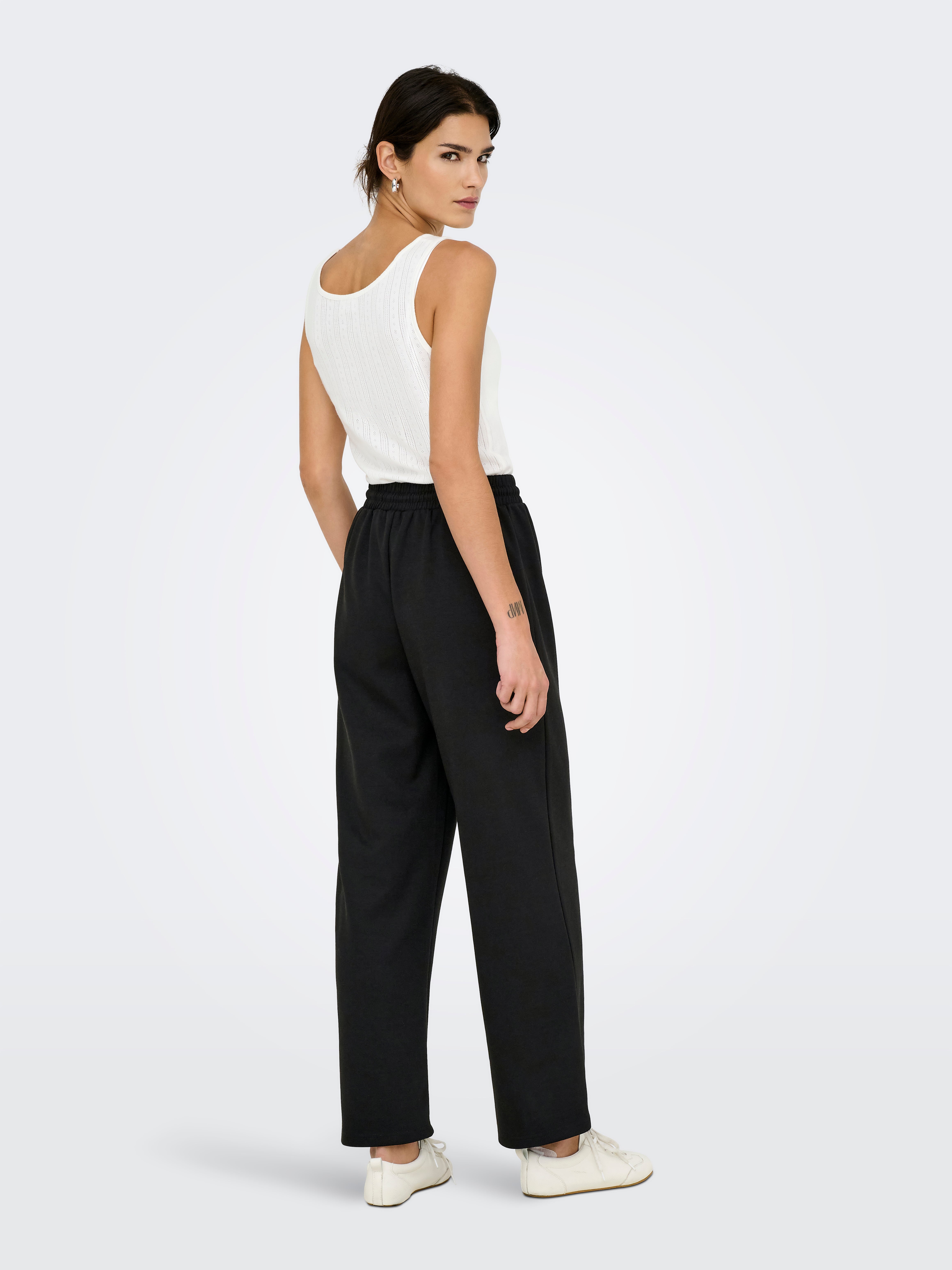 ONLY Onlblake MW Pantaloni Donna A Zampa In Finta Pelle - Morbidi E Fashion
