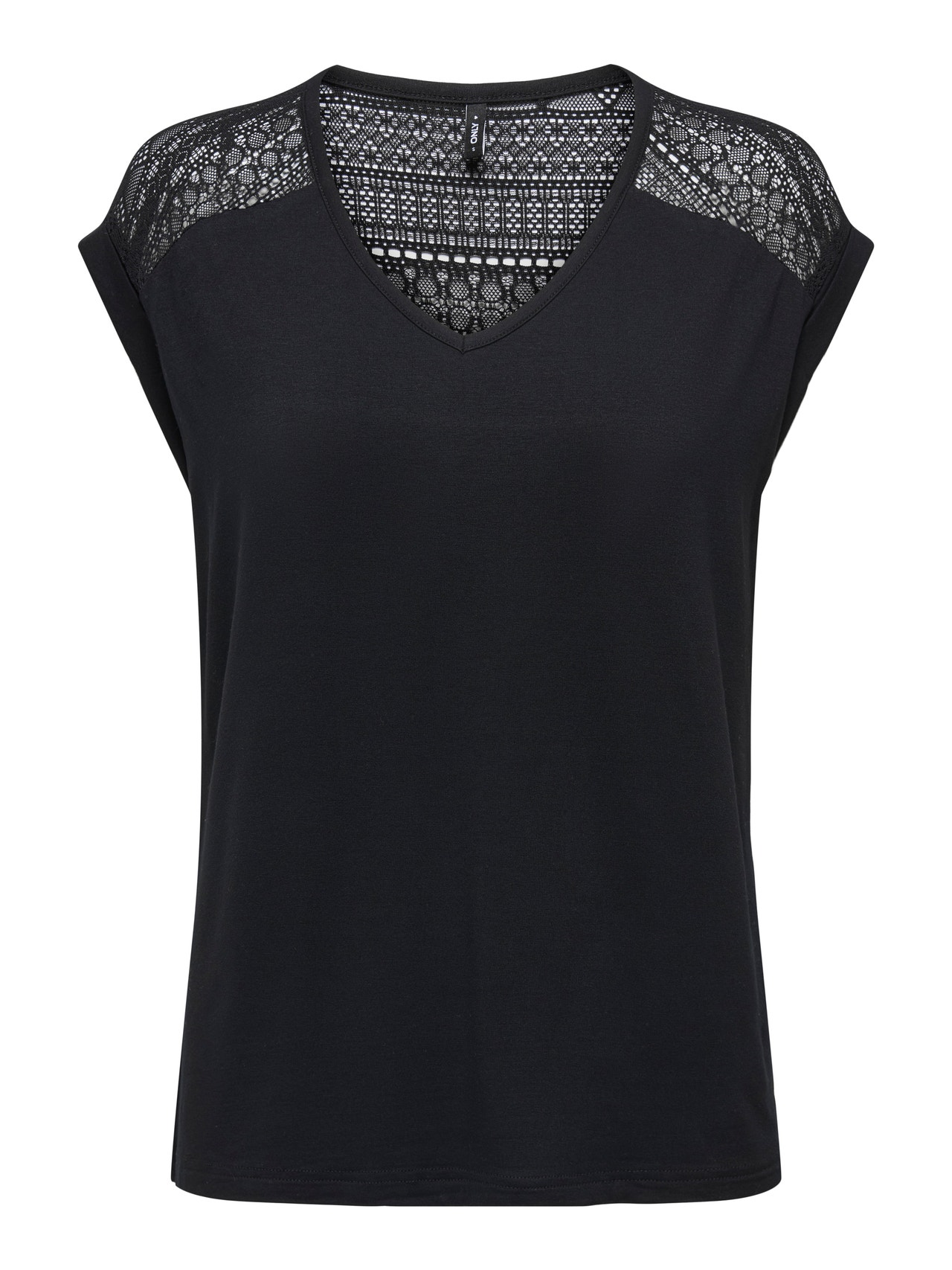 ONLY Tavapärane lõige V-kaelus Top -Black - 15346434
