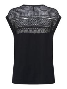 ONLY Tavapärane lõige V-kaelus Top -Black - 15346434