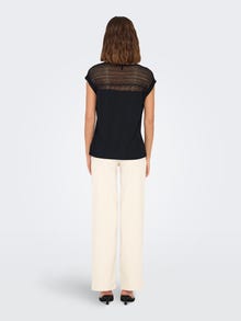 ONLY Tavapärane lõige V-kaelus Top -Black - 15346434