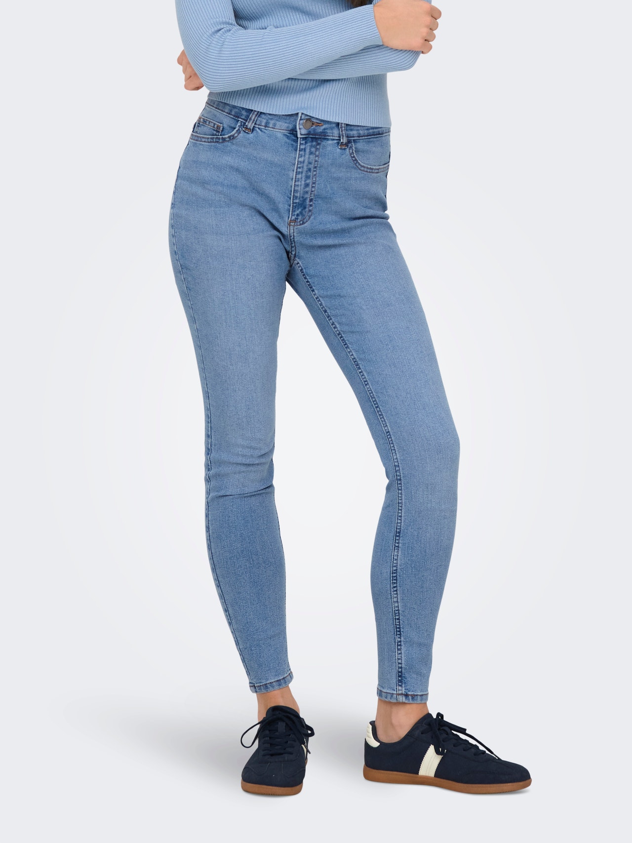 ONLY JDYMOON High waist Skinny Fit Jeans -Medium Blue Denim - 15346504