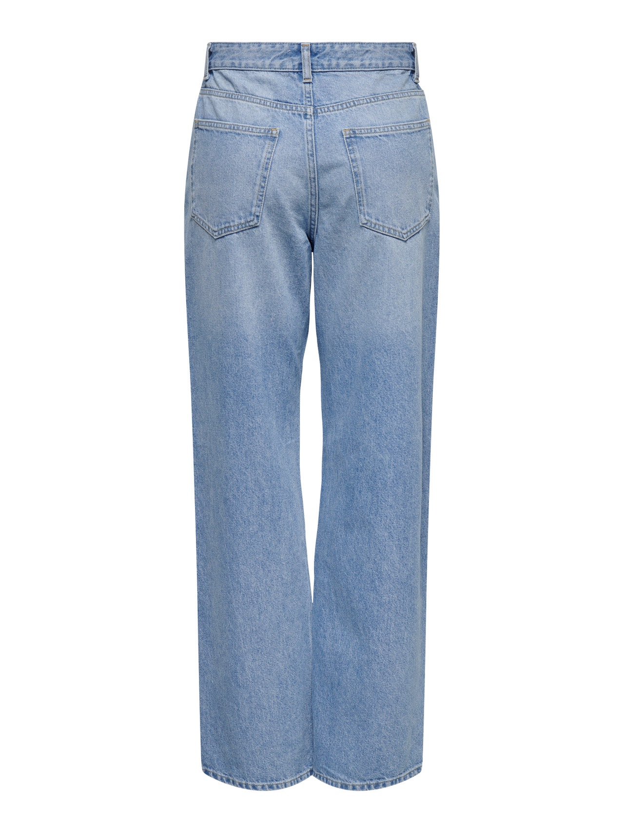 ONLY ONLMADDIE High waist Wide Leg Fit Jeans -Light Blue Denim - 15346514
