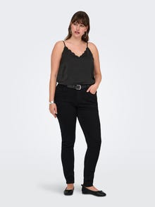 ONLY Tavapärane lõige Ümmargune kaelus Vormikas Top -Black - 15346674