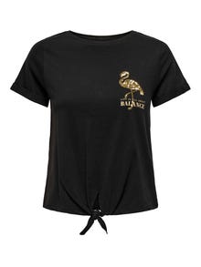 ONLY Tavapärane lõige Ümmargune kaelus T-särk -Black - 15346678