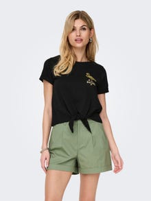 ONLY Tavapärane lõige Ümmargune kaelus T-särk -Black - 15346678