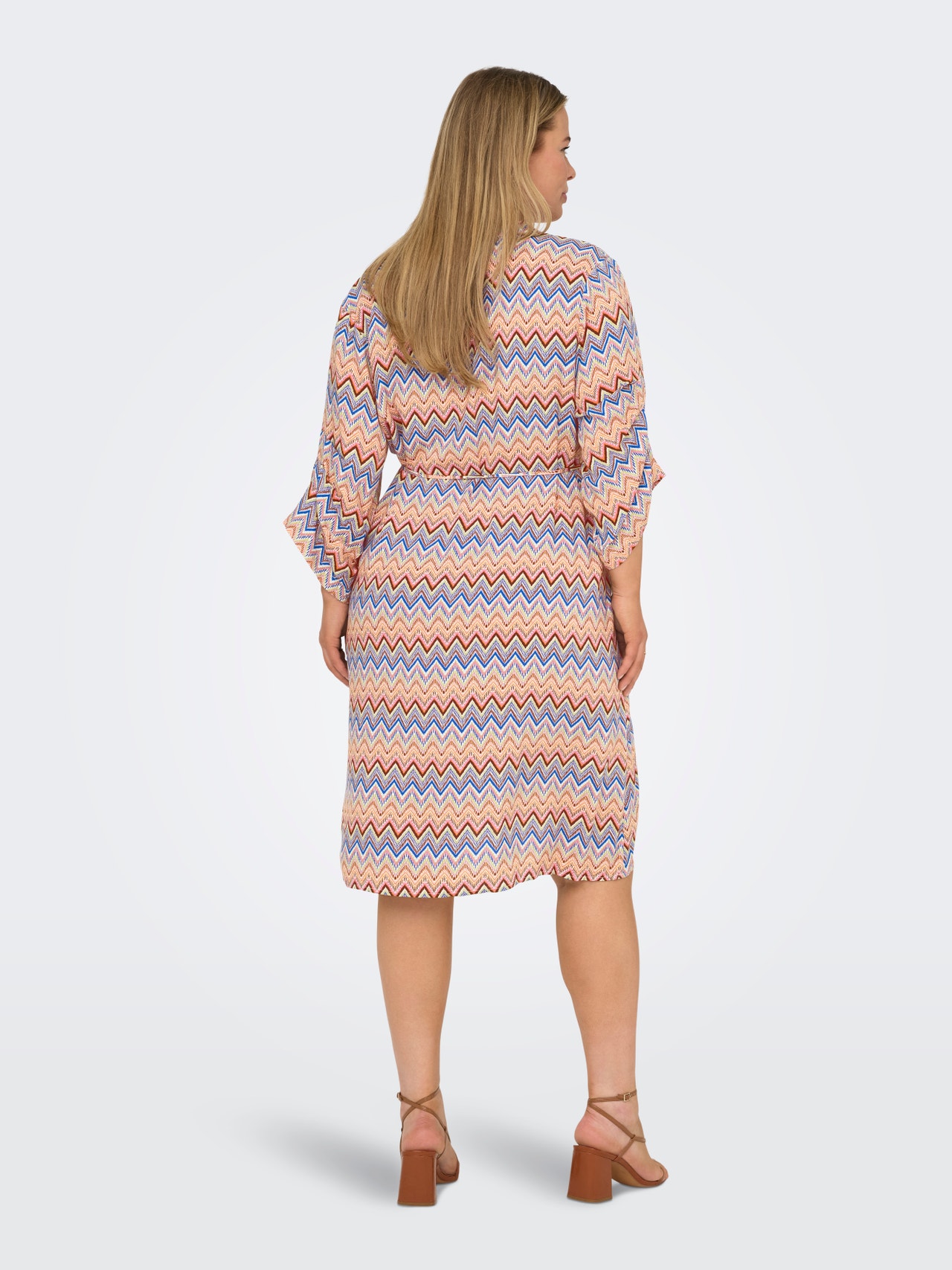 ONLY Tavapärane lõige V-kaelus Lühike kleit -Copper Tan - 15346954