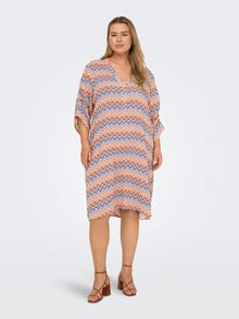 ONLY Tavapärane lõige V-kaelus Lühike kleit -Copper Tan - 15346954