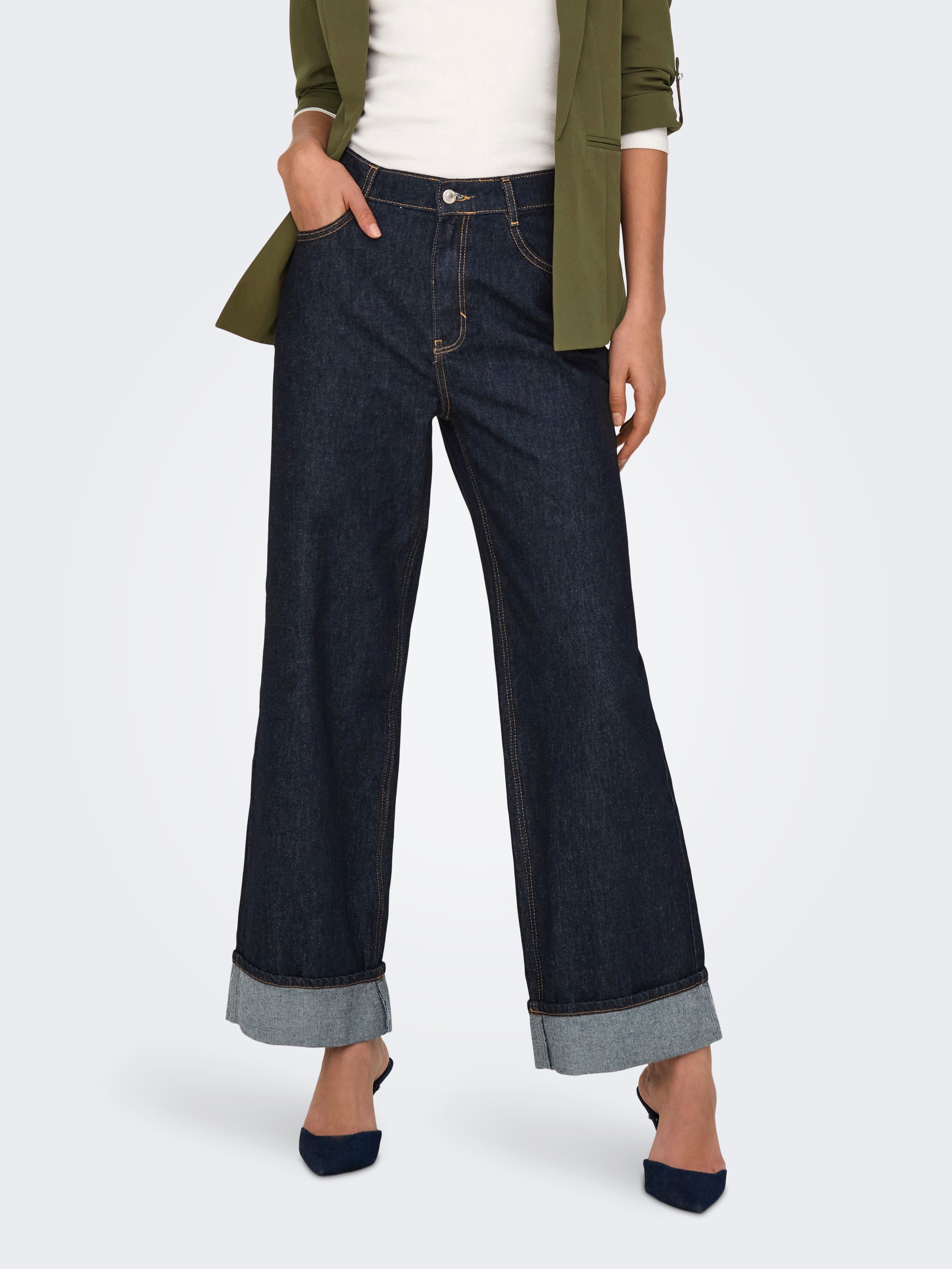 Onlhope Hohe Taille Weiter Beinschnitt Jeans