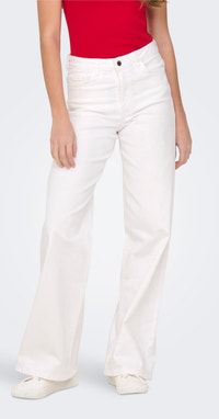 JDYFELINA-FINA High waist Wide leg fit Jeans | Wit | ONLY®