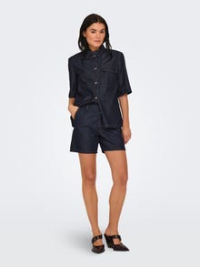 ONLY Ruumikas lõige Lühikesed püksid -Dark Blue Denim - 15347513