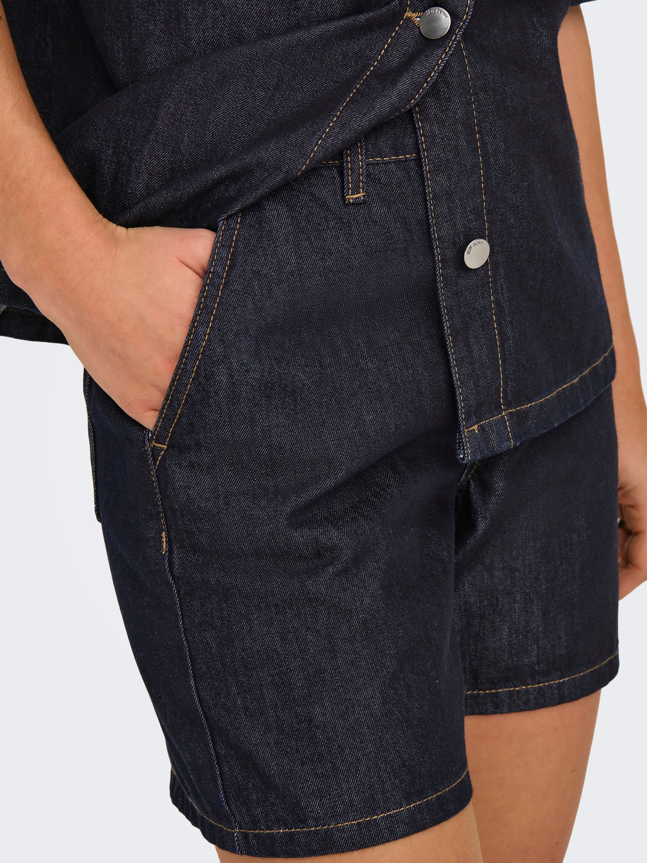 ONLY Ruumikas lõige Lühikesed püksid -Dark Blue Denim - 15347513