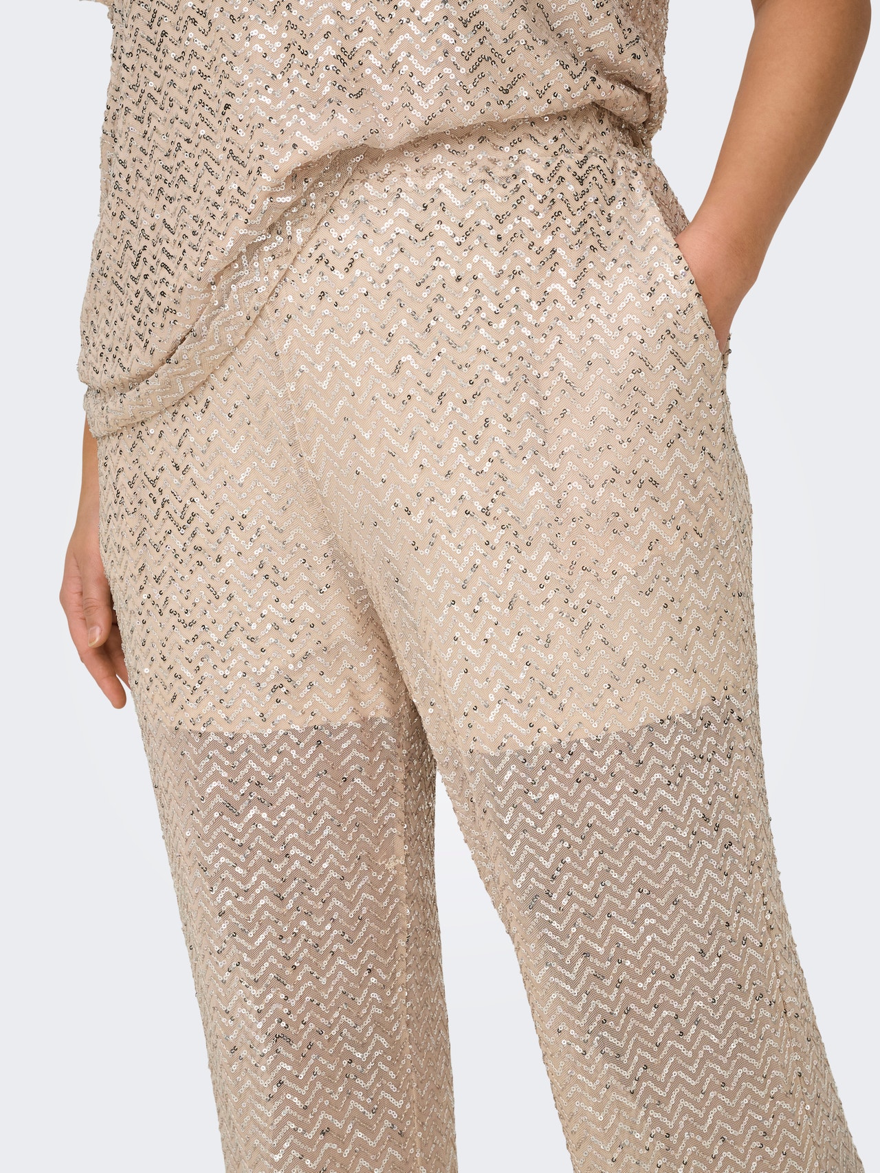 ONLY Sirge lõige Püksid -Frosted Almond - 15347536