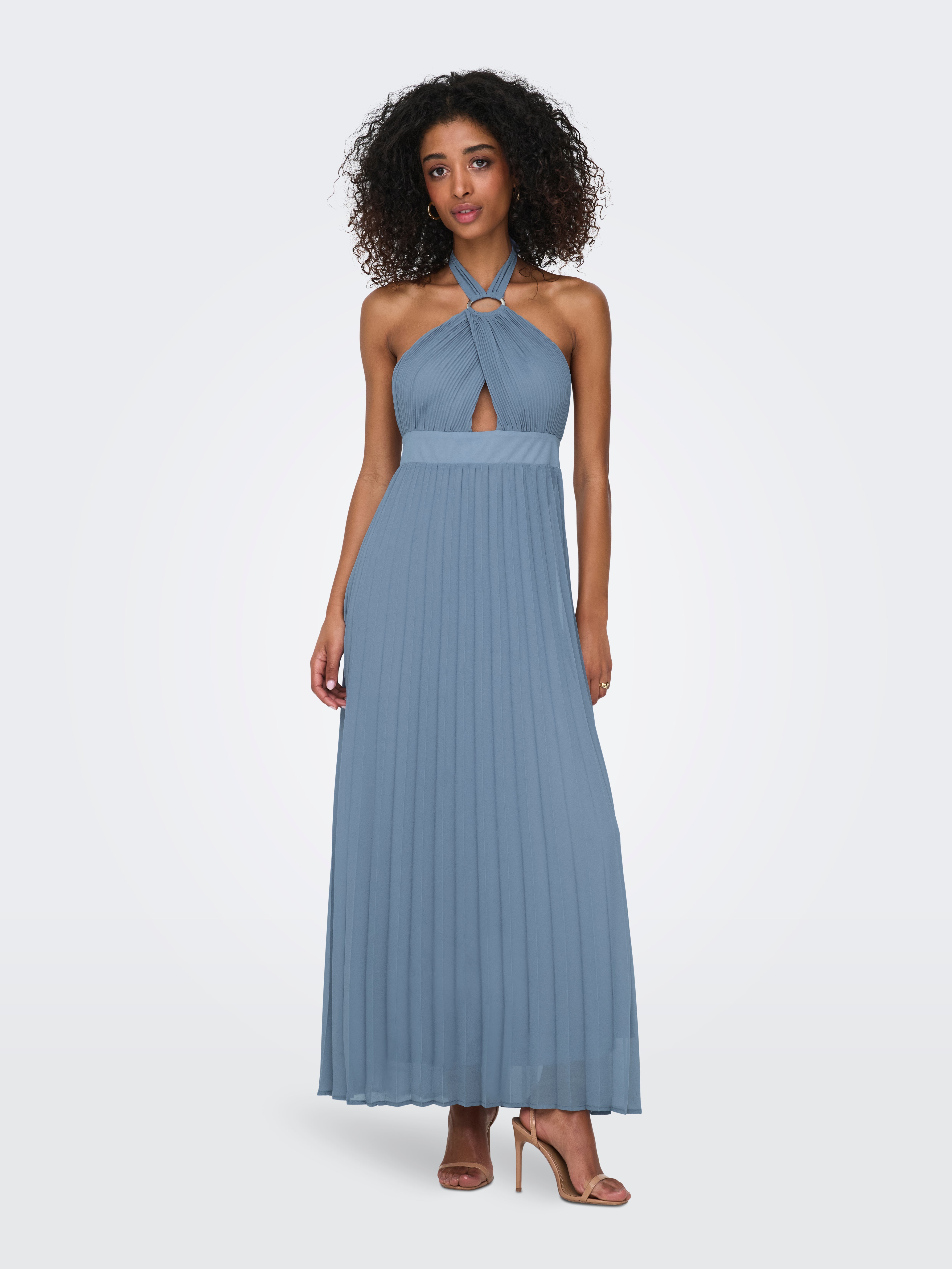 Only Maxi Jurk Blauw Jurkje Only ONLY Denim Maxi Jurk In