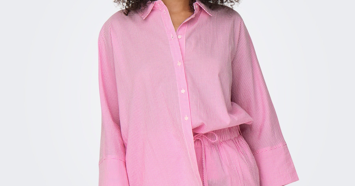 Only - Onlaugusta Shirt - 4745753 Cloud Dancer Blue Stripes main image 0