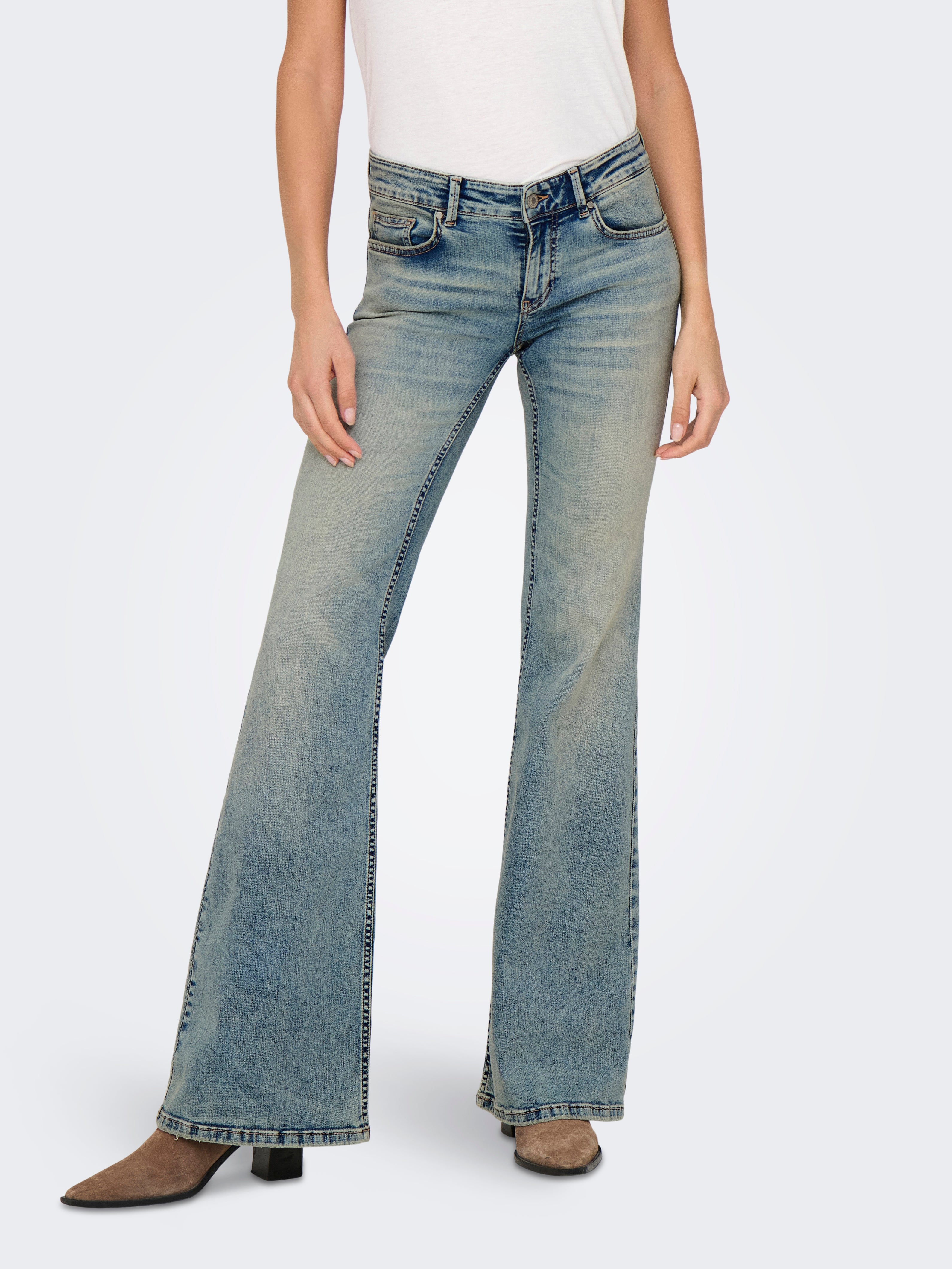 Onltiger Niedrige Taille Ausgestellt Jeans