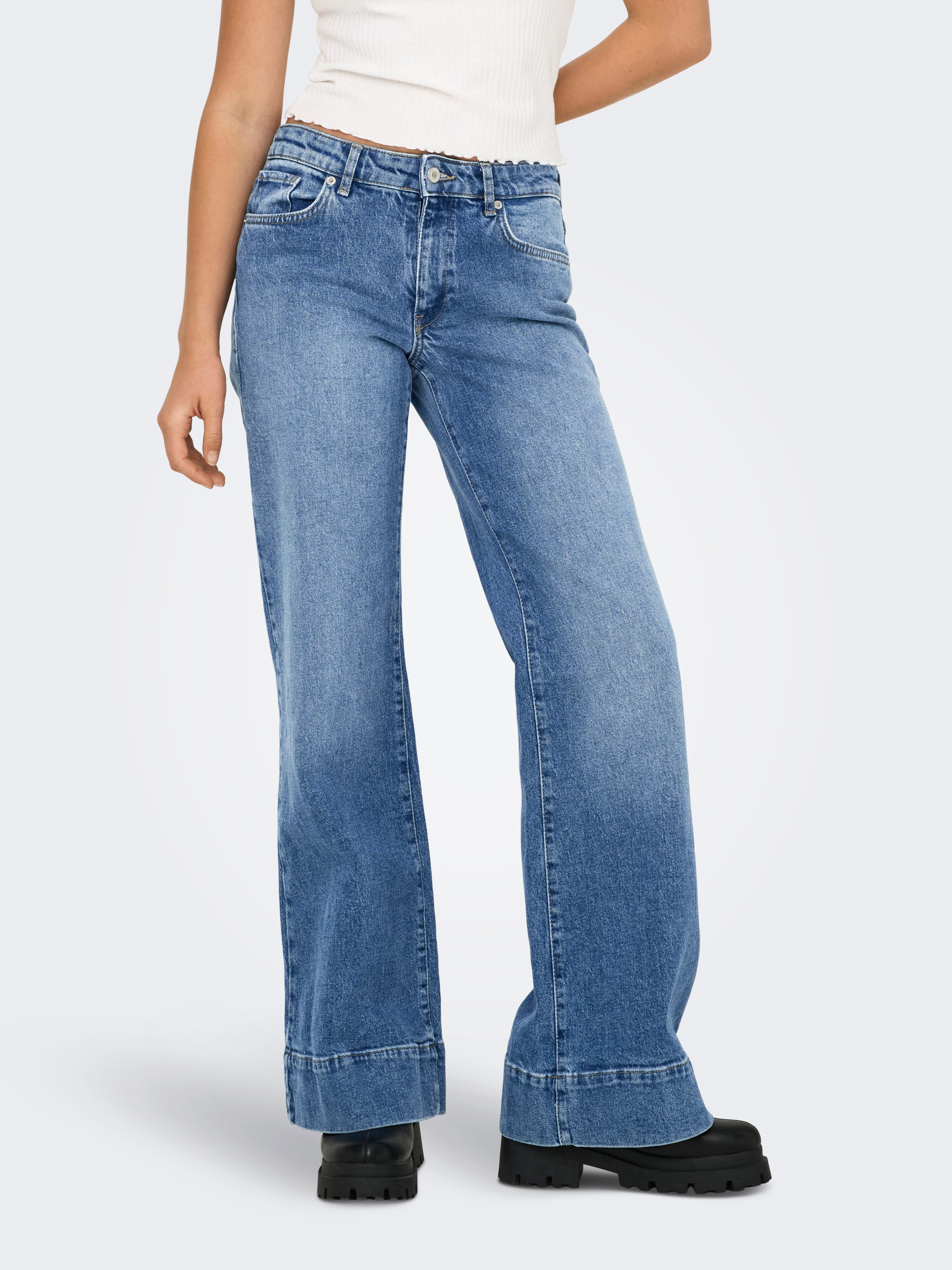Onlruelle Mittlere Taille Flared Jeans