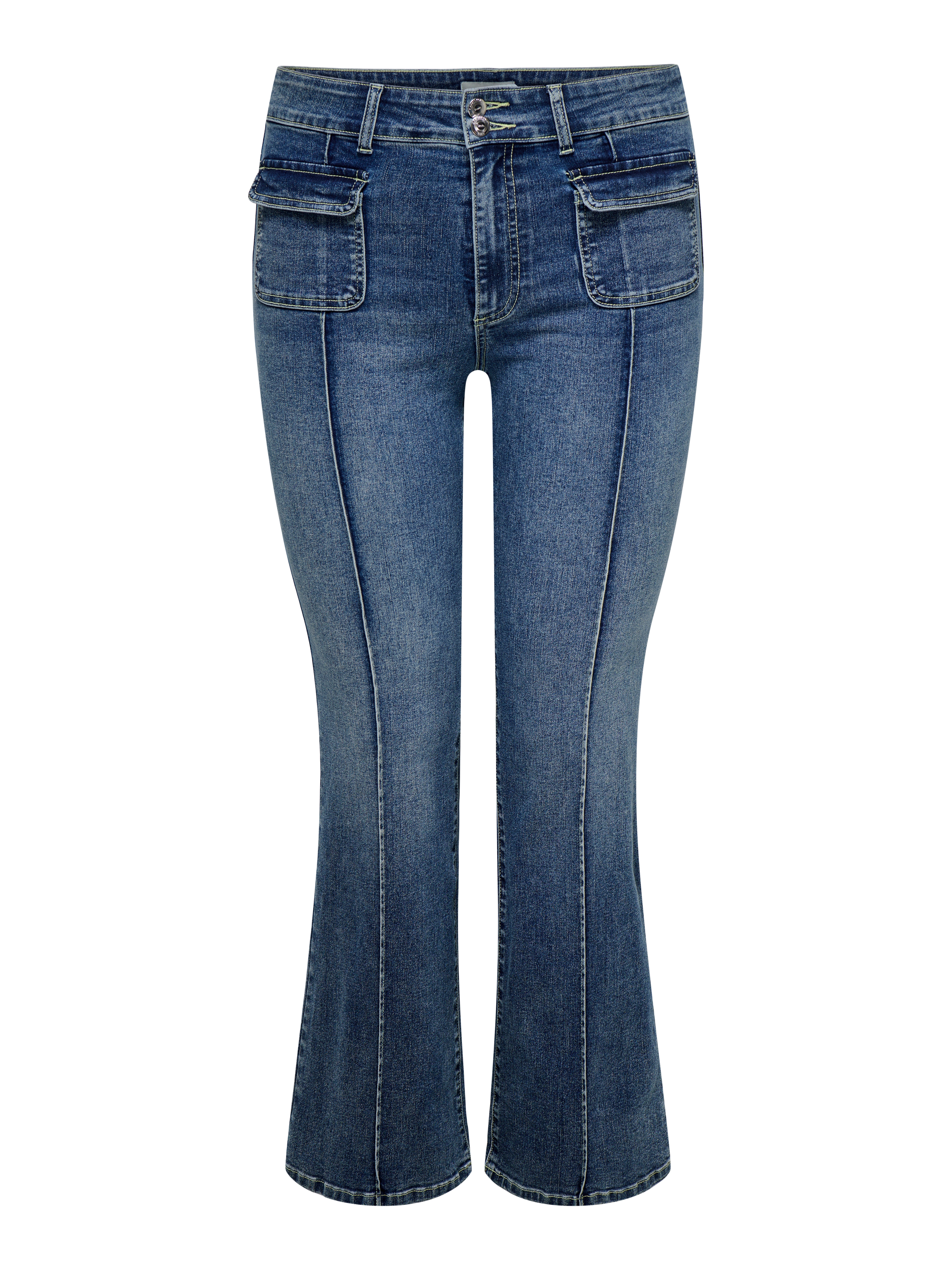 Thumbnail - Carsally Mittlere Taille Flared Jeans