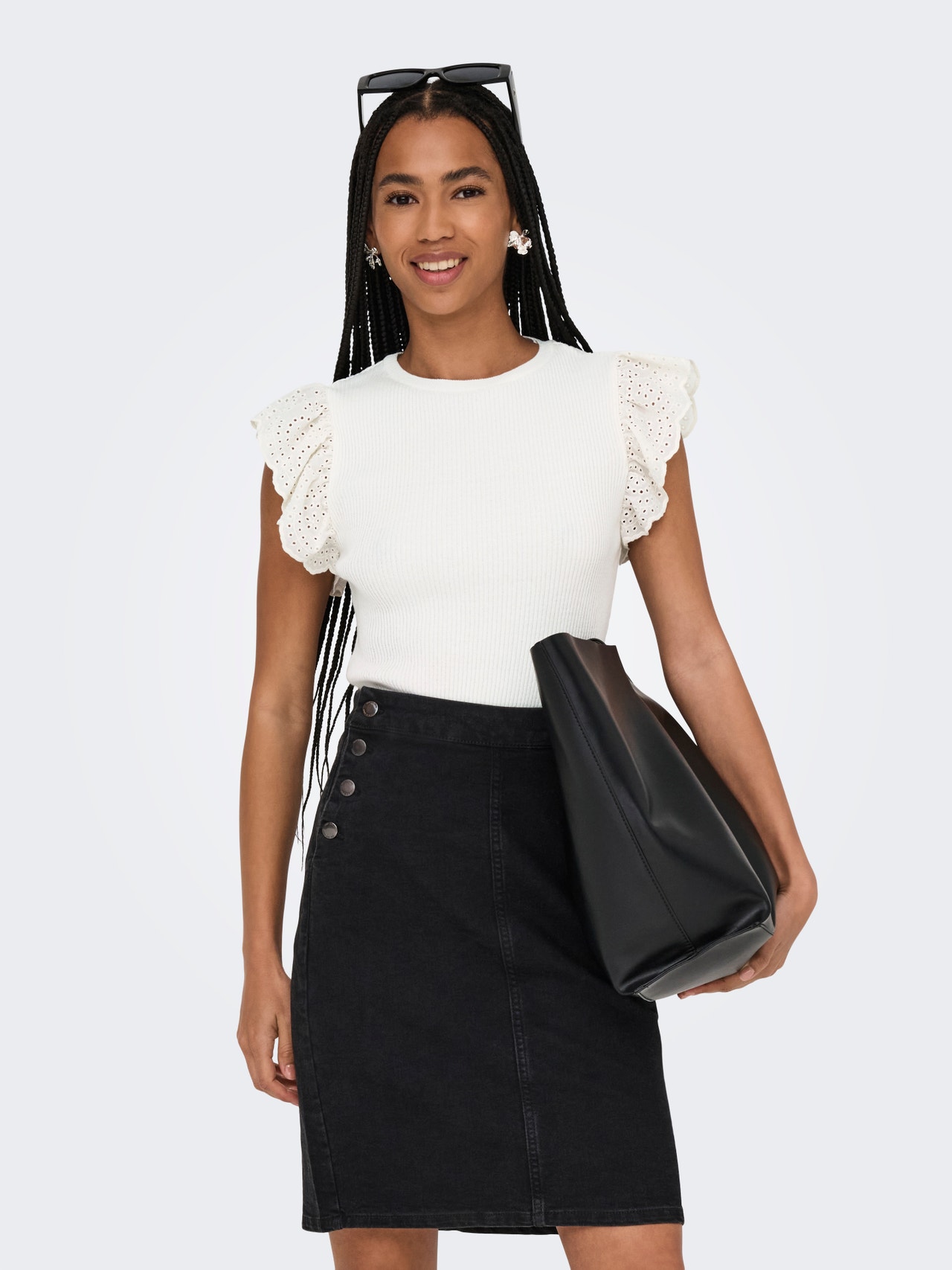 ONLY ONLSIA Strickpullover -Cloud Dancer - 15347788