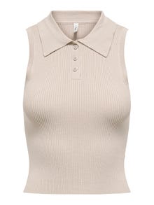 ONLY Tavapärane lõige Polo Kootud topp -Pumice Stone - 15347885