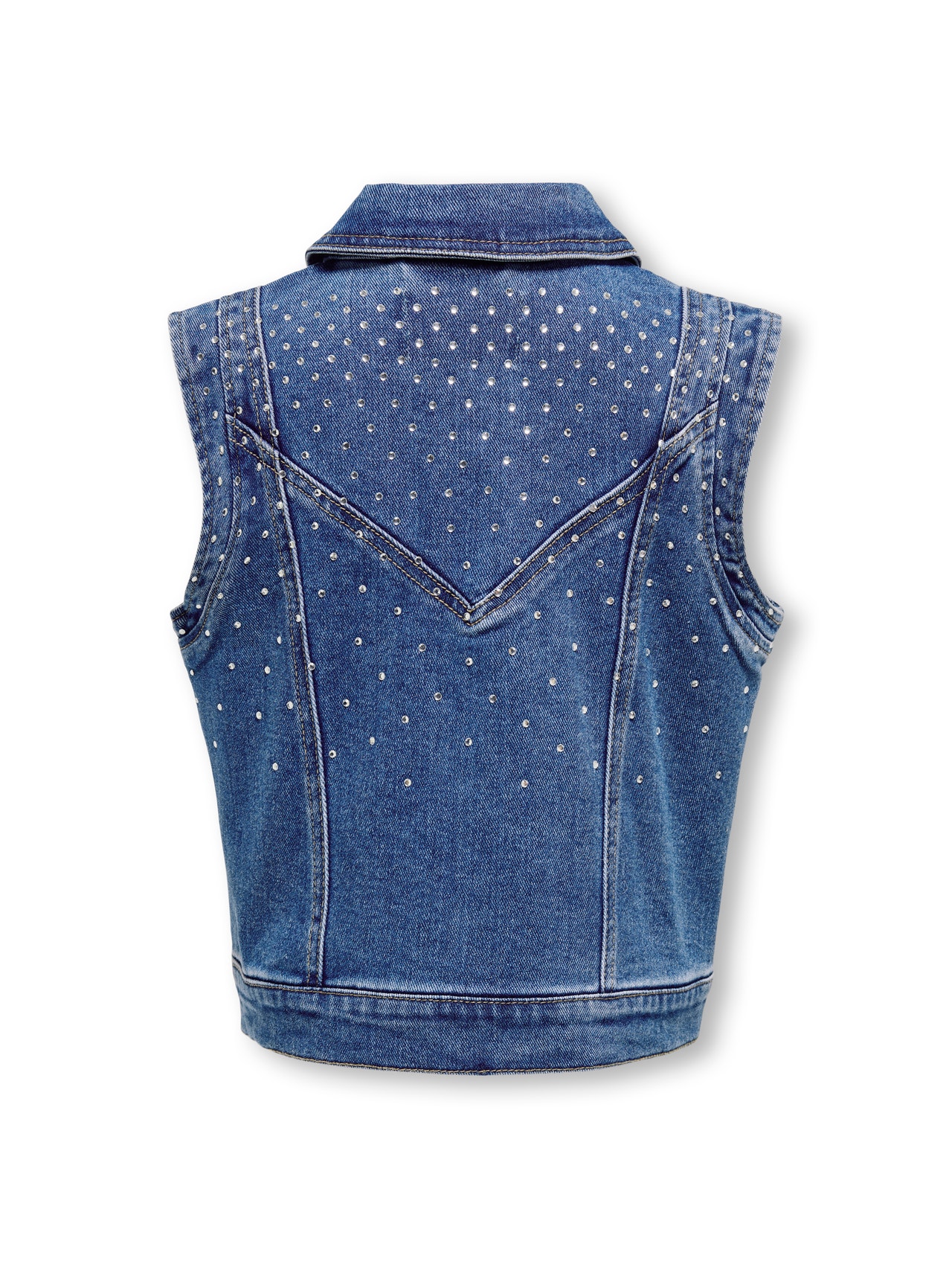 ONLY KOGKENNEDY Vesta na míru -Medium Blue Denim - 15347943