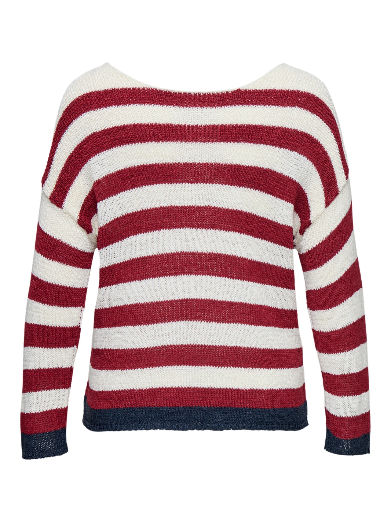 ONLY Tavapärane lõige V-kaelus Vormikas Pullover -Karanda Red - 15347972