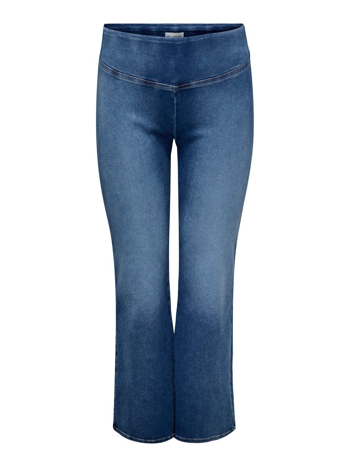 Thumbnail - Caraugusta Hohe Taille Ausgestellt Jeans