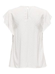 ONLY Ruumikas lõige V-kaelus Volüümikad varrukad Top -Cloud Dancer - 15348459