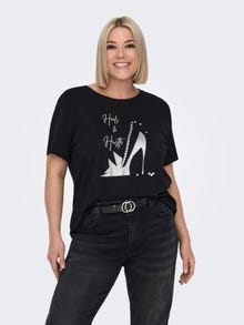 ONLY CARLAMETIA T-shirt -Black - 15348699