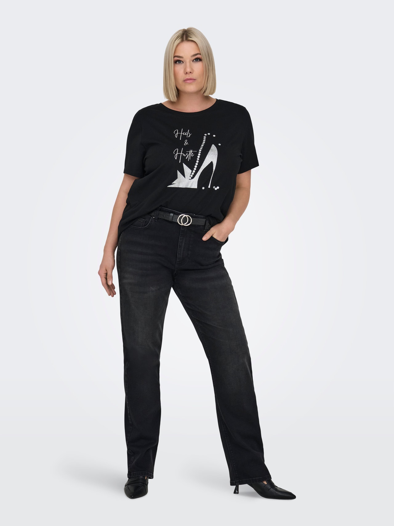ONLY CARLAMETIA T-shirt -Black - 15348699