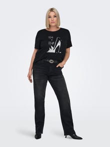 ONLY CARLAMETIA T-shirt -Black - 15348699