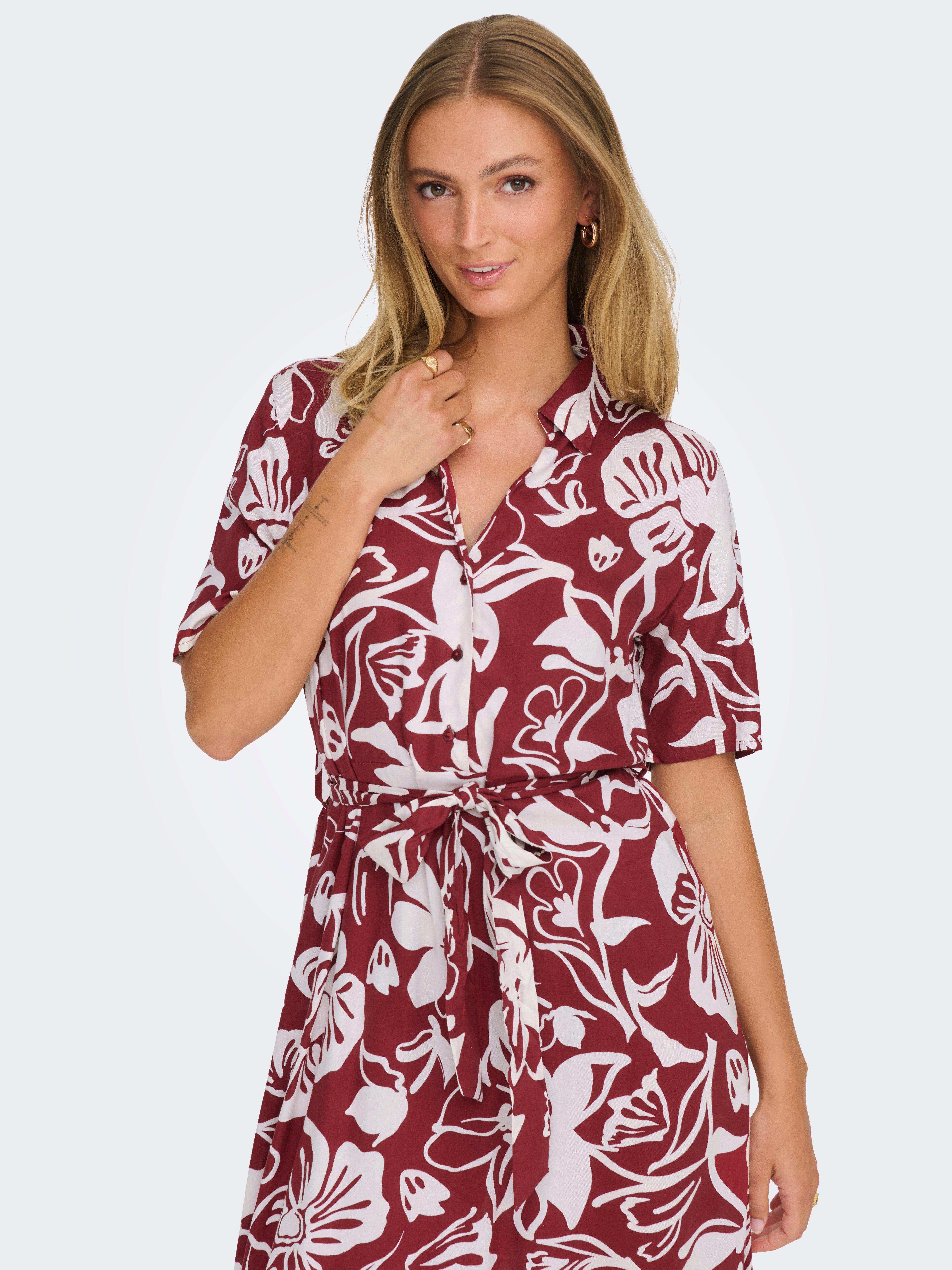 JDYSTAR Midi dress | Dark Red | ONLY®