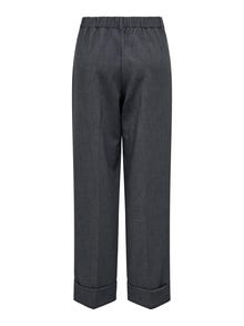 ONLY JDYFAITH Straight Fit Tailored Trousers -Dark Grey Melange - 15348996