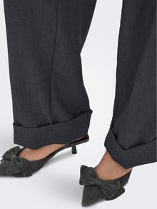 ONLY JDYFAITH Straight Fit Tailored Trousers -Dark Grey Melange - 15348996