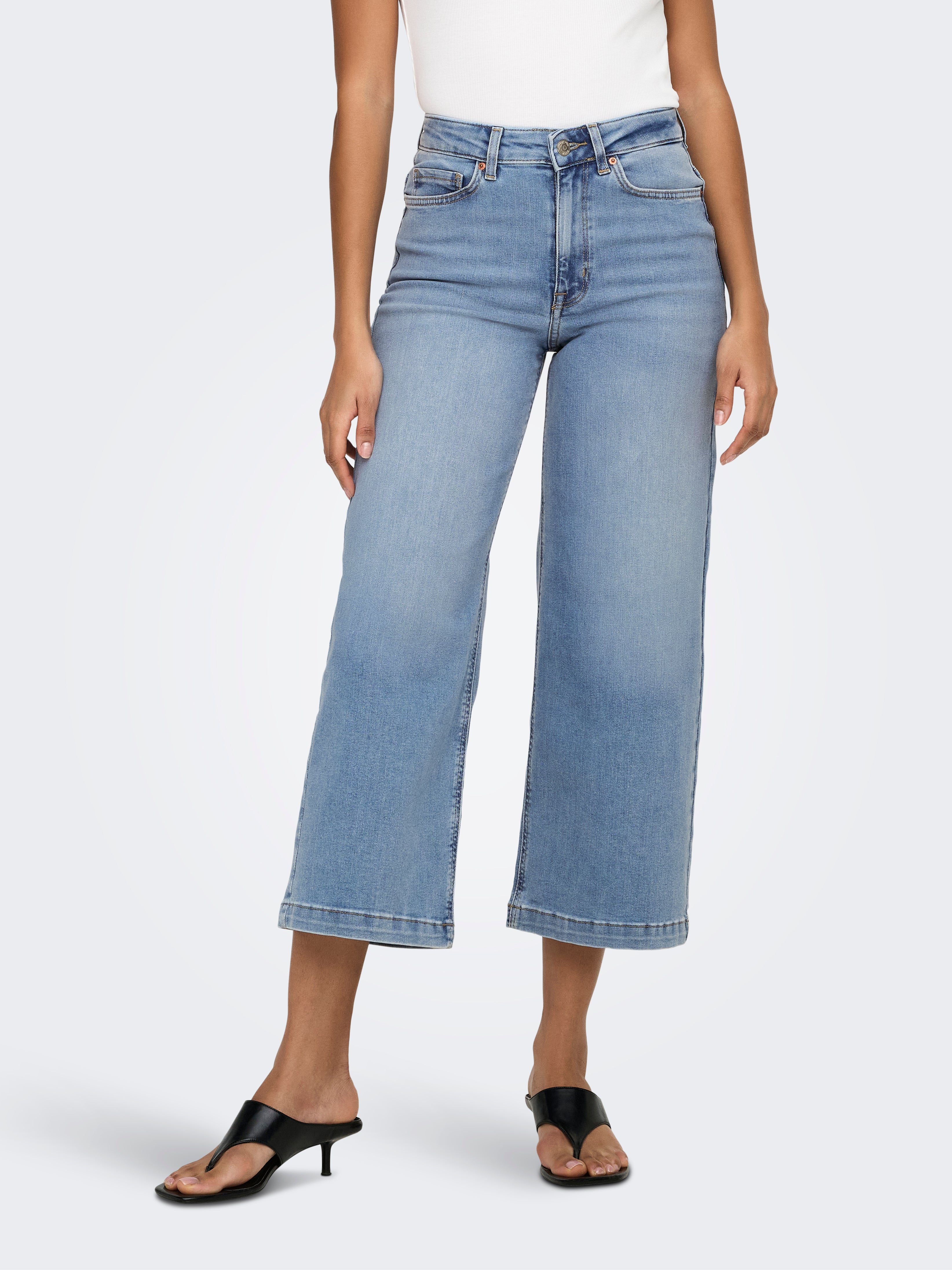 Onlmadison Hohe Taille Weiter Beinschnitt Jeans